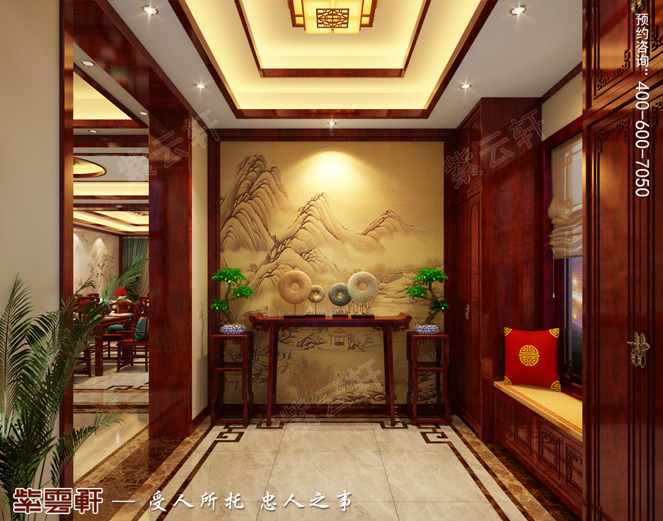 玄關現(xiàn)代中式裝修.jpg