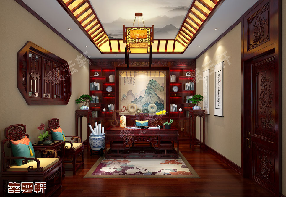 <a href=http://www.batparty.com.cn/ target=_blank class=infotextkey>中式風(fēng)格</a>書房裝修