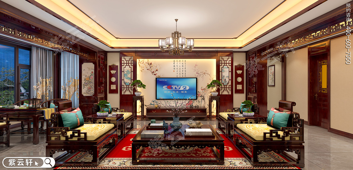 中式<a href=http://www.batparty.com.cn/keting/ target=_blank class=infotextkey>客廳裝修效果圖</a>