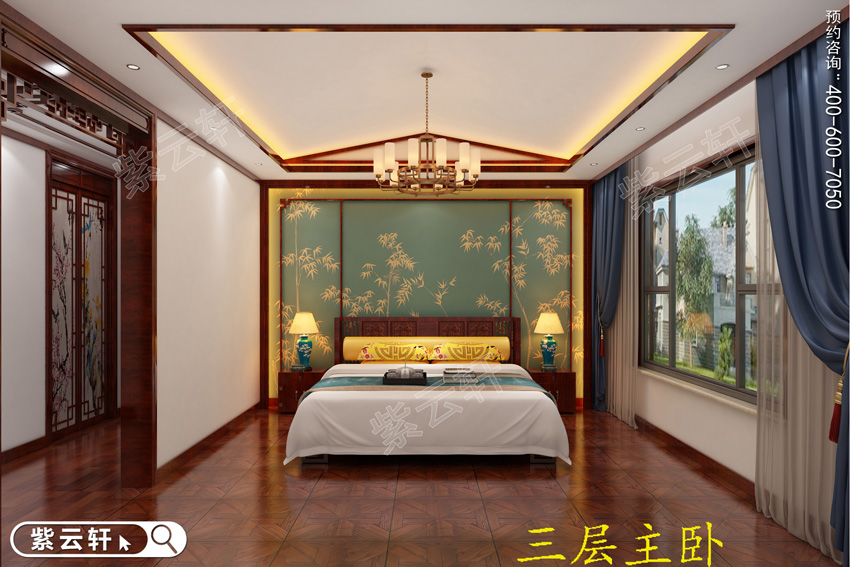 中式風(fēng)格<a href=http://www.batparty.com.cn/woshi/ target=_blank class=infotextkey>臥室裝修效果圖</a>