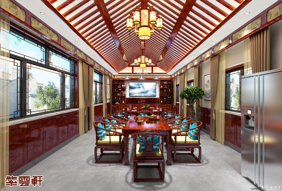 北京懷柔丨17×14m對稱式坡屋頂新中式別墅，古典雅致