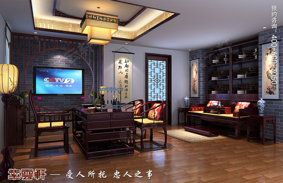復(fù)式樓書房簡(jiǎn)約現(xiàn)代中式裝修效果圖