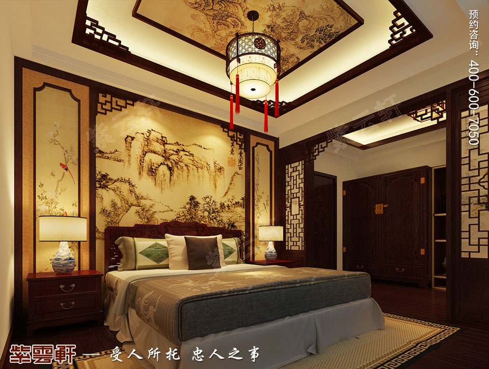 復式樓老人房現(xiàn)代中式裝修效果圖