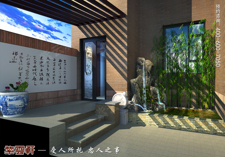 別墅中式裝修門(mén)廳效果圖