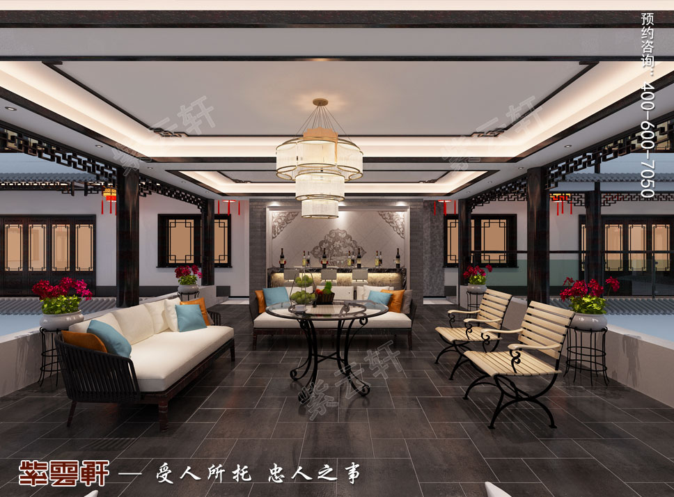 休閑陽臺(tái)現(xiàn)代中式風(fēng)格裝修