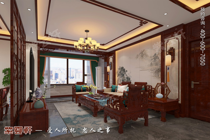 中式<a href=http://www.batparty.com.cn/keting/ target=_blank class=infotextkey>客廳裝修效果圖</a>