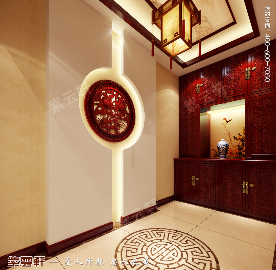 玄關現(xiàn)代<a href=http://www.batparty.com.cn/ target=_blank class=infotextkey>中式裝修效果圖</a>.jpg