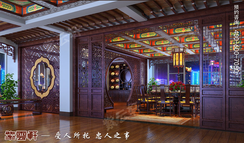 私人會(huì)所大包間古典中式裝修效果圖