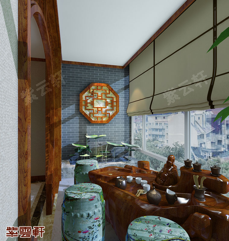 陽臺(tái)中式風(fēng)格裝修效果圖