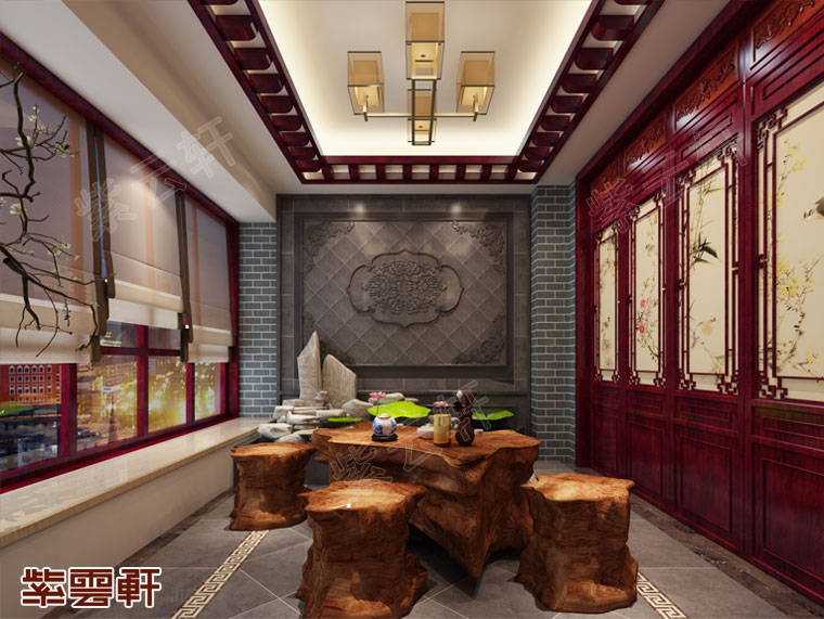 陽臺(tái)中式風(fēng)格裝修效果圖