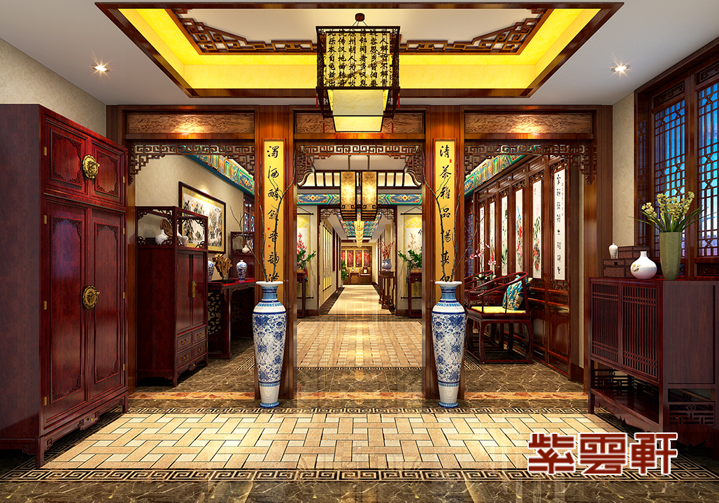 玄關(guān)<a href=http://www.batparty.com.cn/ target=_blank class=infotextkey>中式裝修效果圖</a>