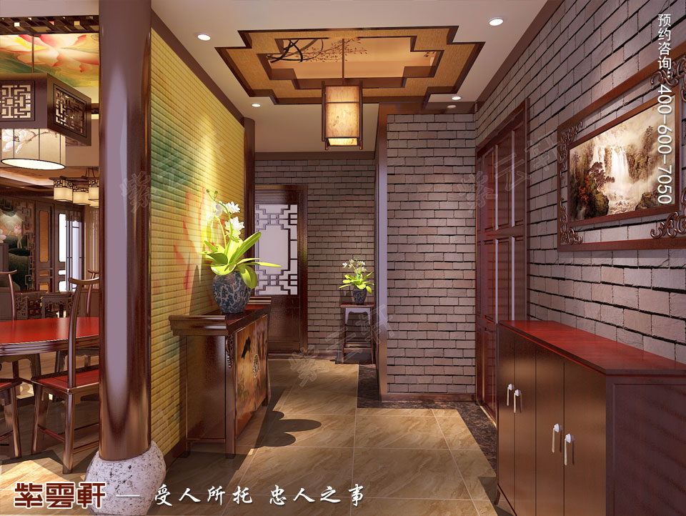 門(mén)廳中式裝修設(shè)計(jì)圖